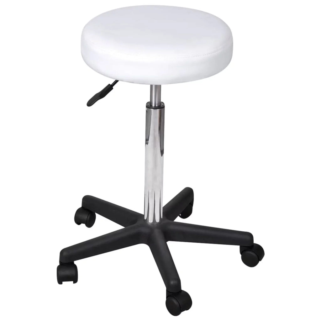 OWSOO Office Stool White Faux Leather