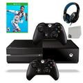 Microsoft Xbox One Original 500GB Gaming Console Black Headset 2 Controller Included With FIFA-19 Game BOLT AXTION Bundle Used