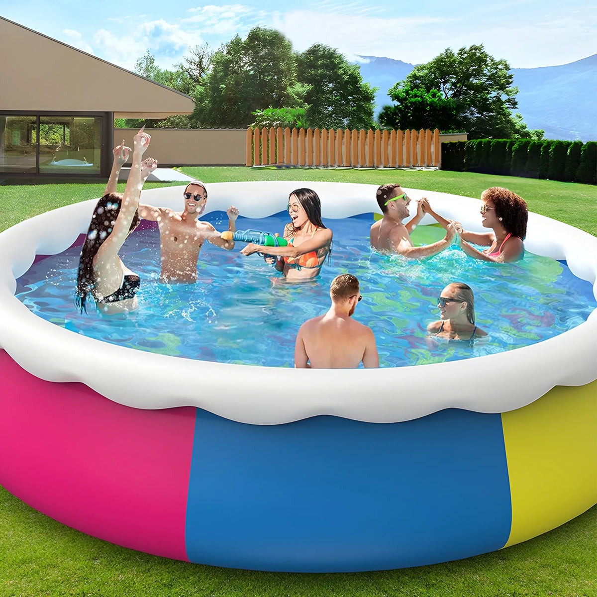 Inolait Inflatable Swimming Pool Above Ground for Kids Family Water Sport 15' x 36"