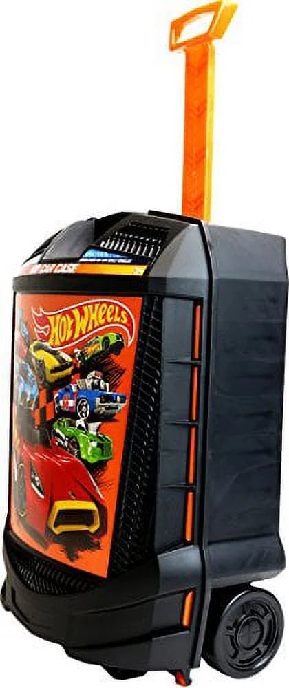 Hot Rims 100-Car, Rolling Storage Case with Retractable Handle Hot Rims 100-car