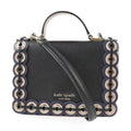 Pre-Owned Kate Spade Maisy Patternson drive grommet handbag WKRU5899 leather black pink beige gold hardware 2WAY shoulder bag punching (Good)