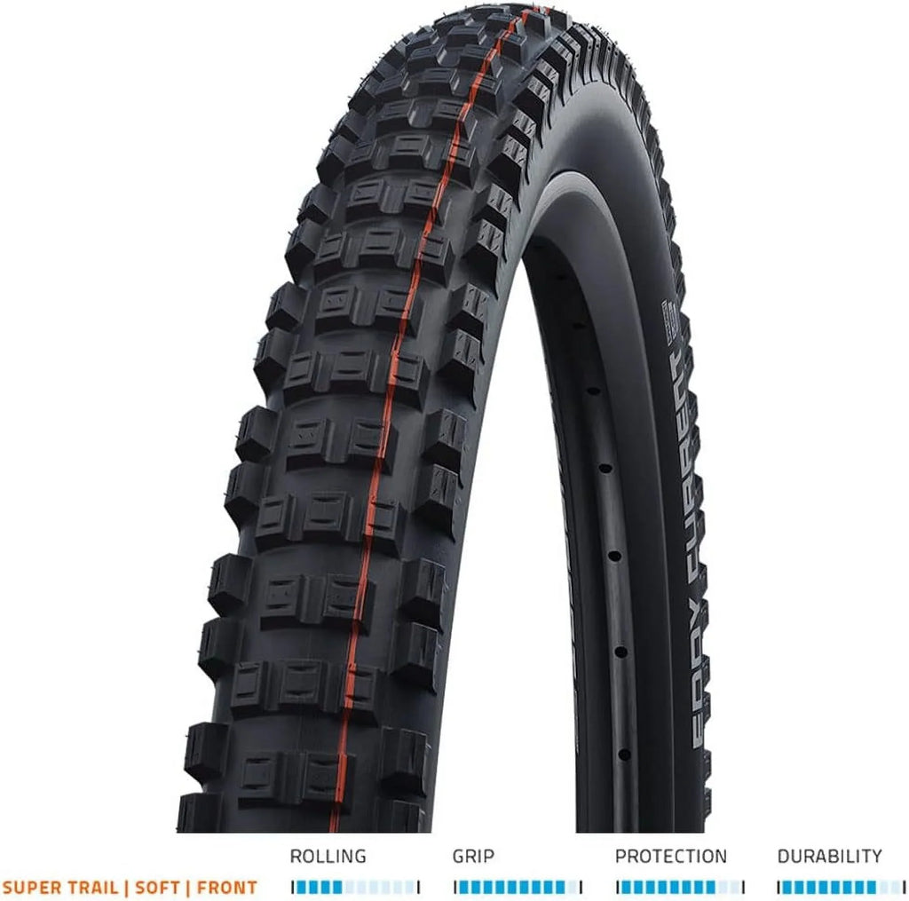 Eddy Current EMTB/MTB And Enduro Tubeless Folding Front Cycle Tire | Multiple Sizes | Evolution, Super Trail, Addix Soft | Black
