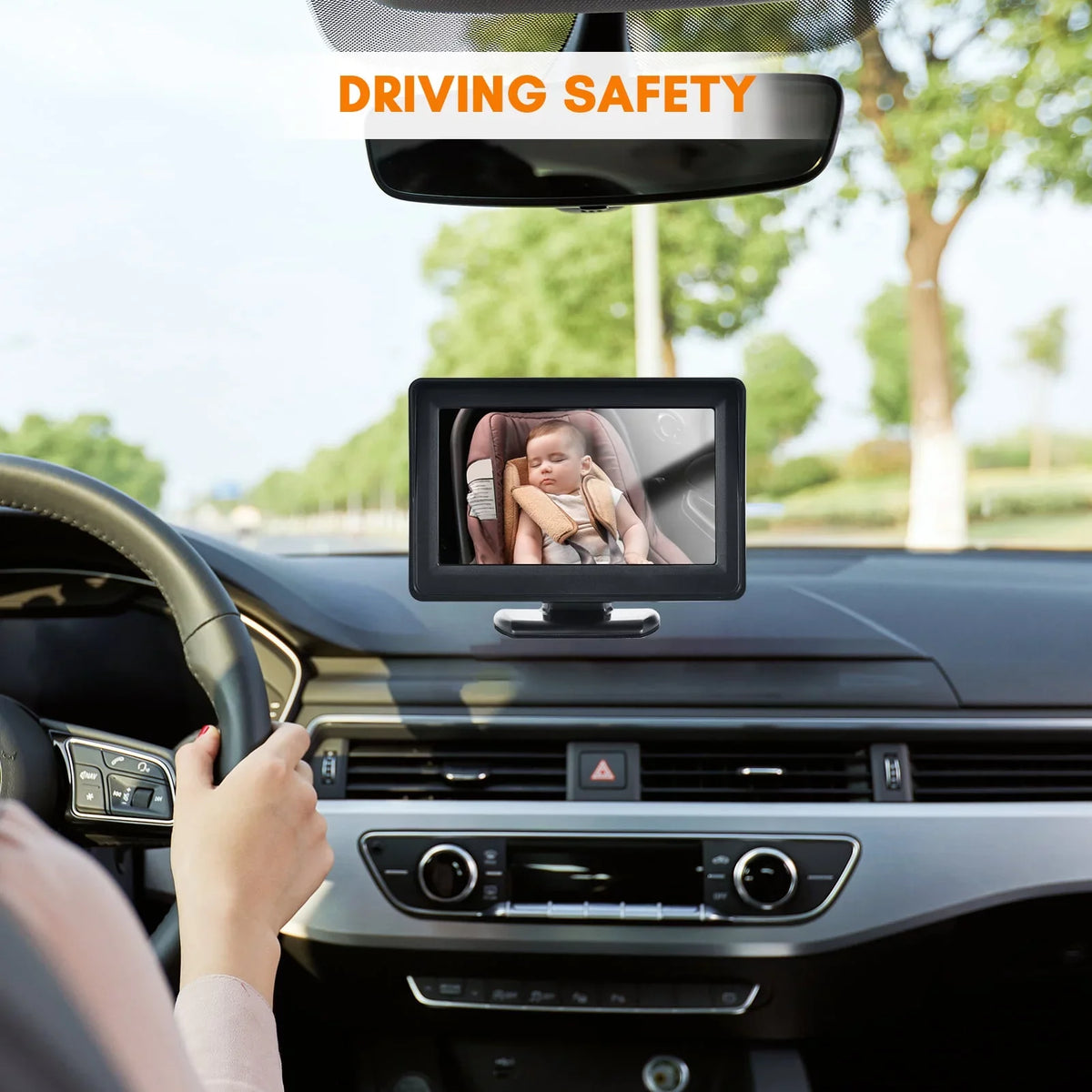 Pristin Invigilator,Inch Car Saddle Baby car Car Saddle Mirror Car Baby View Vision Baby Mirror Camera Easy Monitor 1080P Monitor Baby Car Baby Rear Saddle Car Mirror Camera Baby Monitor 150° Wide View