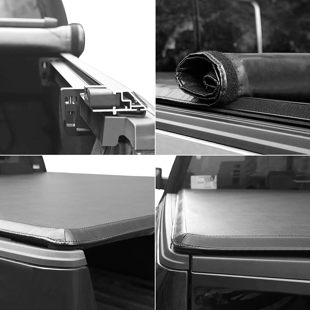 Kikito Vinyl Soft Roll-Up Tonneau Cover Truck Bed for 2022-2024 Tundra 6.7FT (78.7") Bed w/o Trail Edition (for Models Without The Deck Rail System)