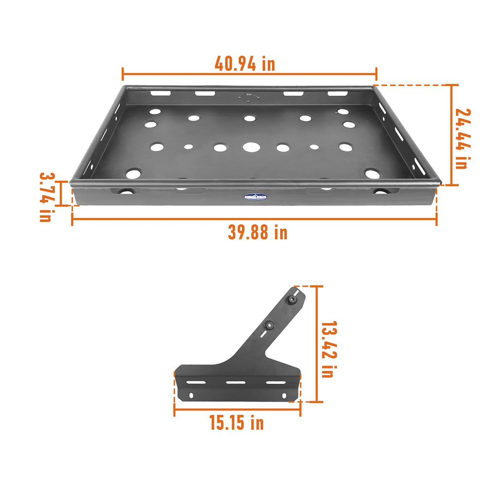 Hooke Road Cargo Carrier for Hard Top Steel Interior fits Jeep Wrangler JL 2018-2023