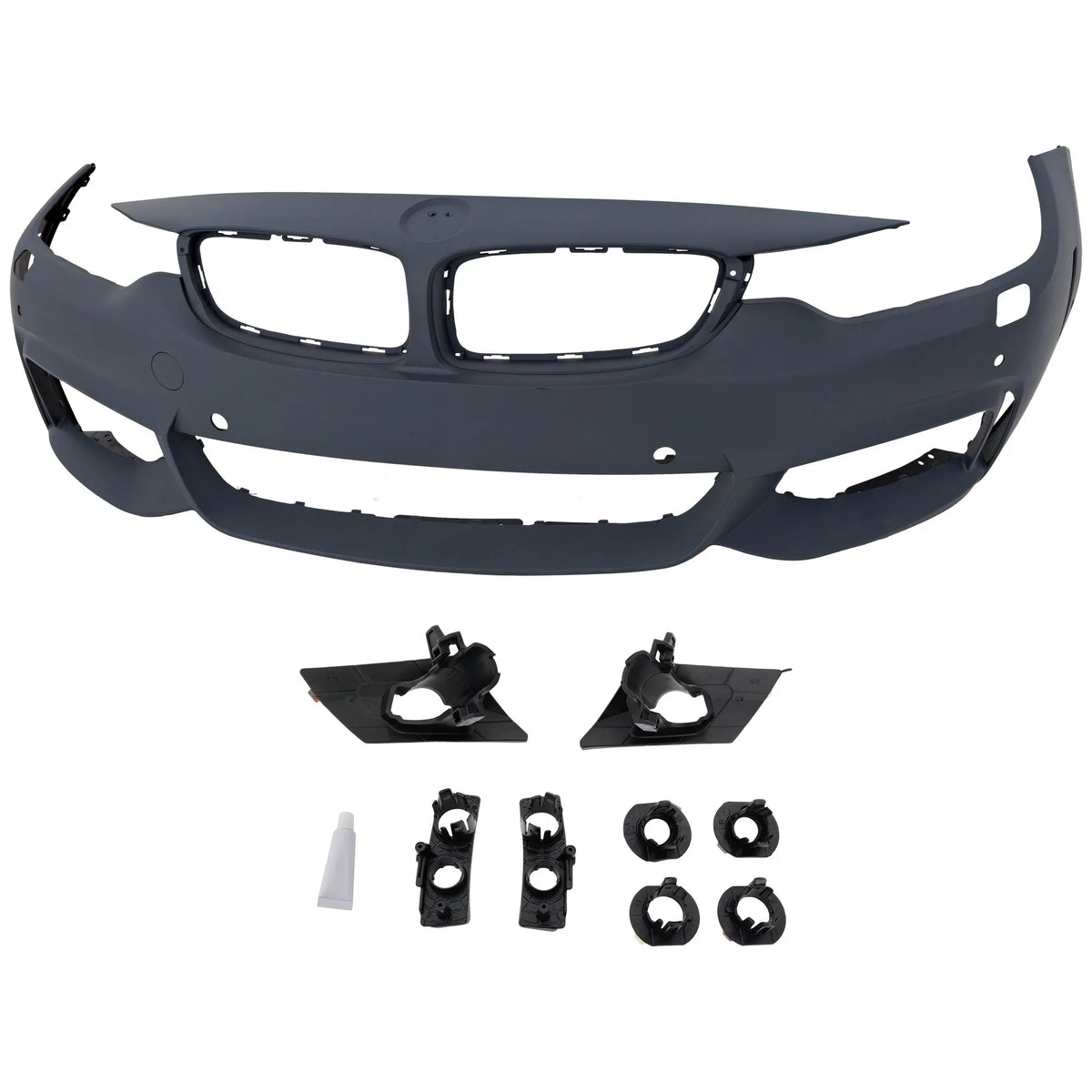 Front BUMPER COVER Compatible For BMW 4-SERIES 2014-2018 Primed with M Sport Line with HLW PDC Sensor Holes/Cam Conv/Coupe/HB- CAPA