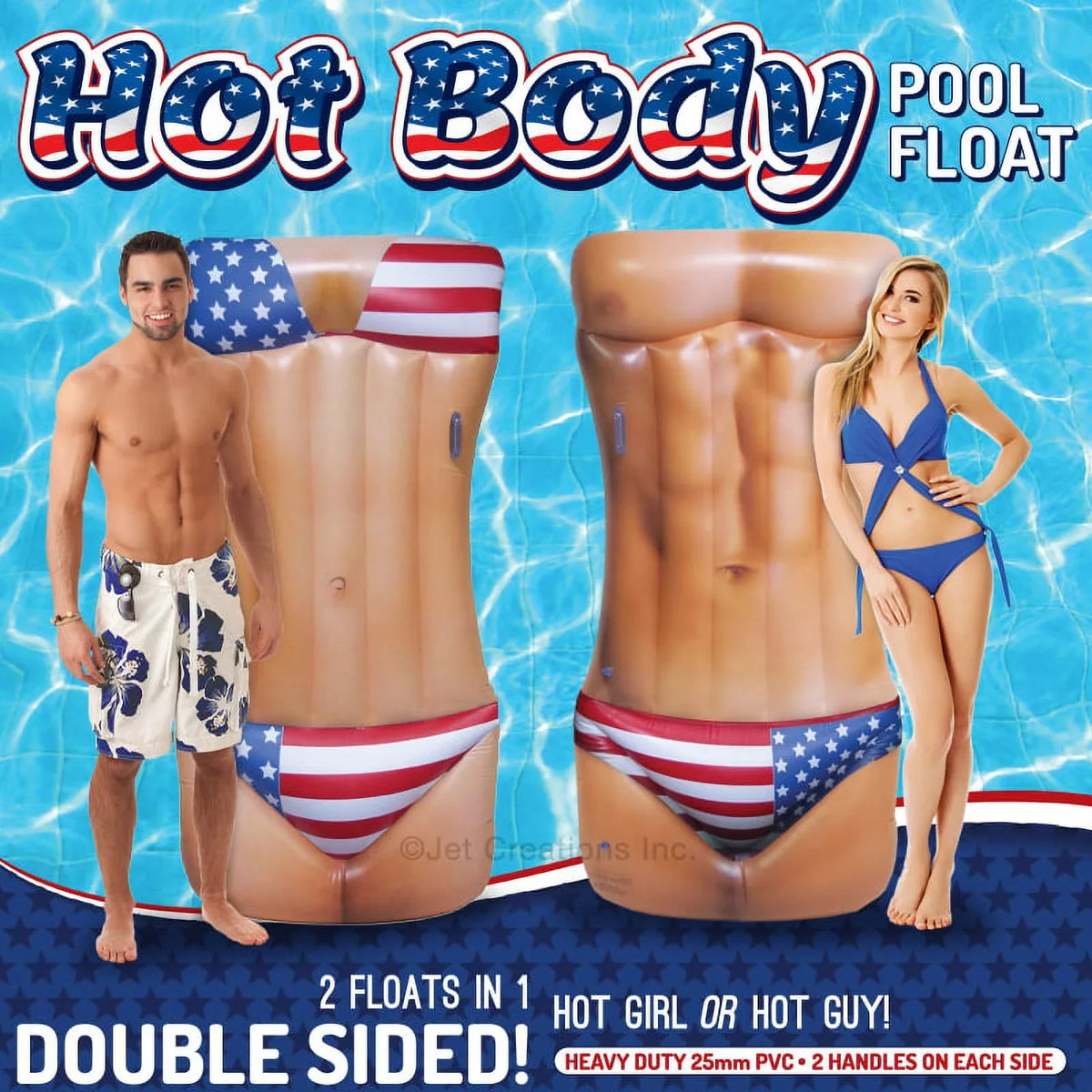 JETSUP by Jet Creations, HOT BODY Pool Float: Patriotic Edition