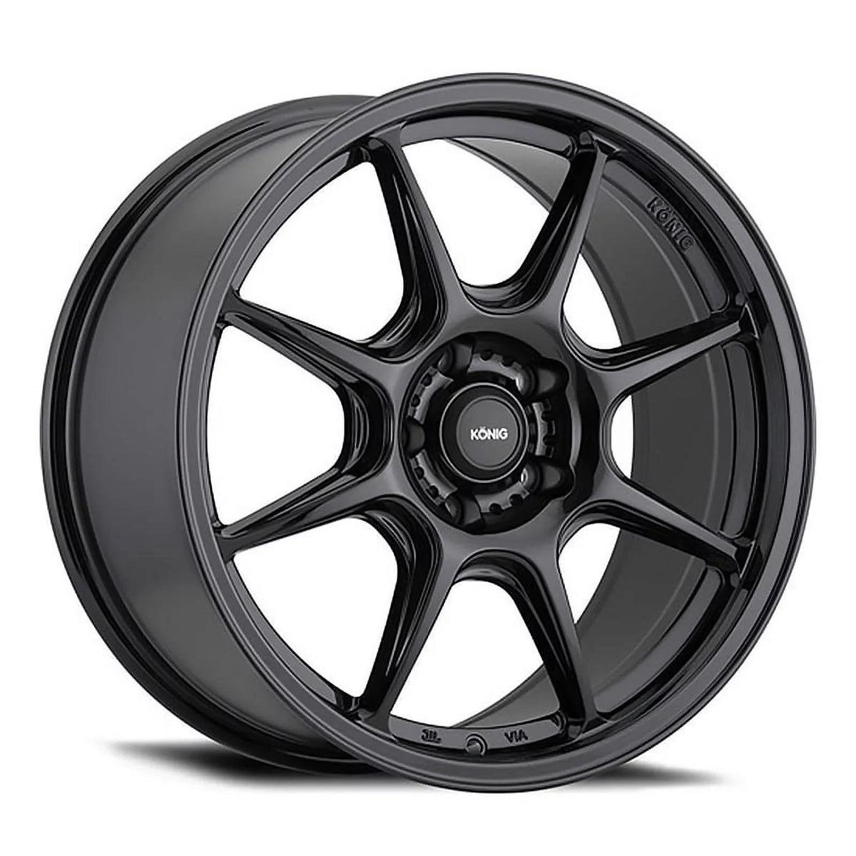 Konig 102B Lockout 17x8 5x112 +43et Gloss Black Wheel
