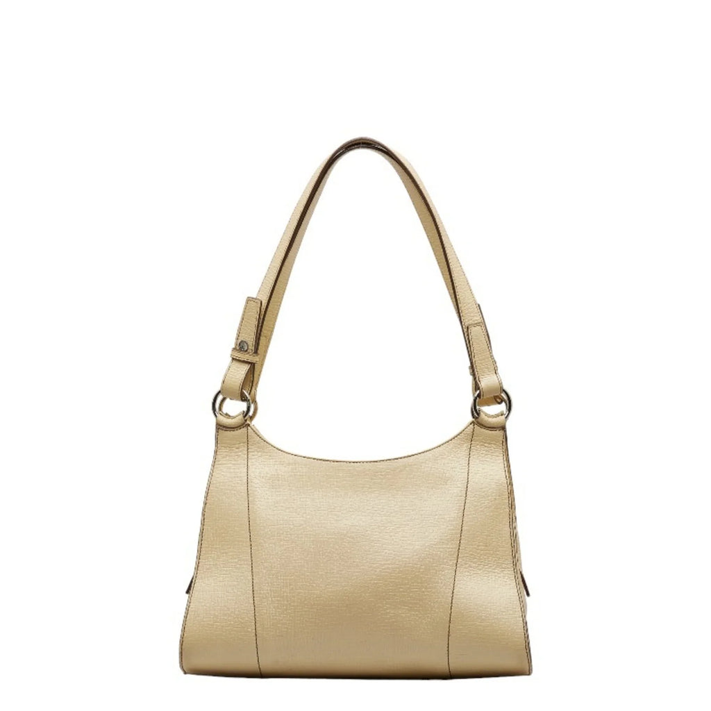 Pre-Owned LOEWE Handbag White Cream Yellow Leather Ladies (Fair)