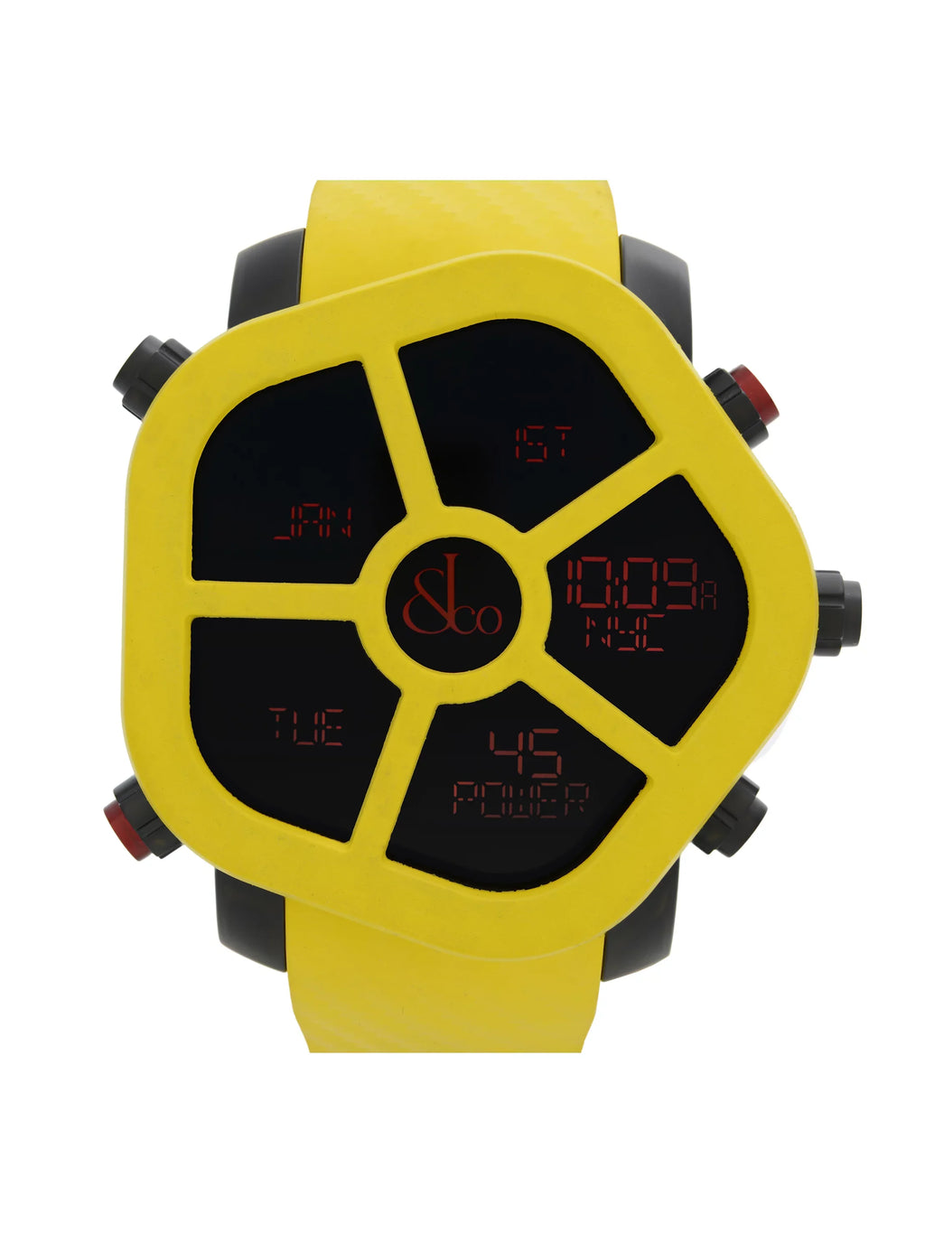 Jacob & Co. Ghost Steel Carbon Bezel Yellow Quartz Watch GH100.11.NS.PC.ANH4D