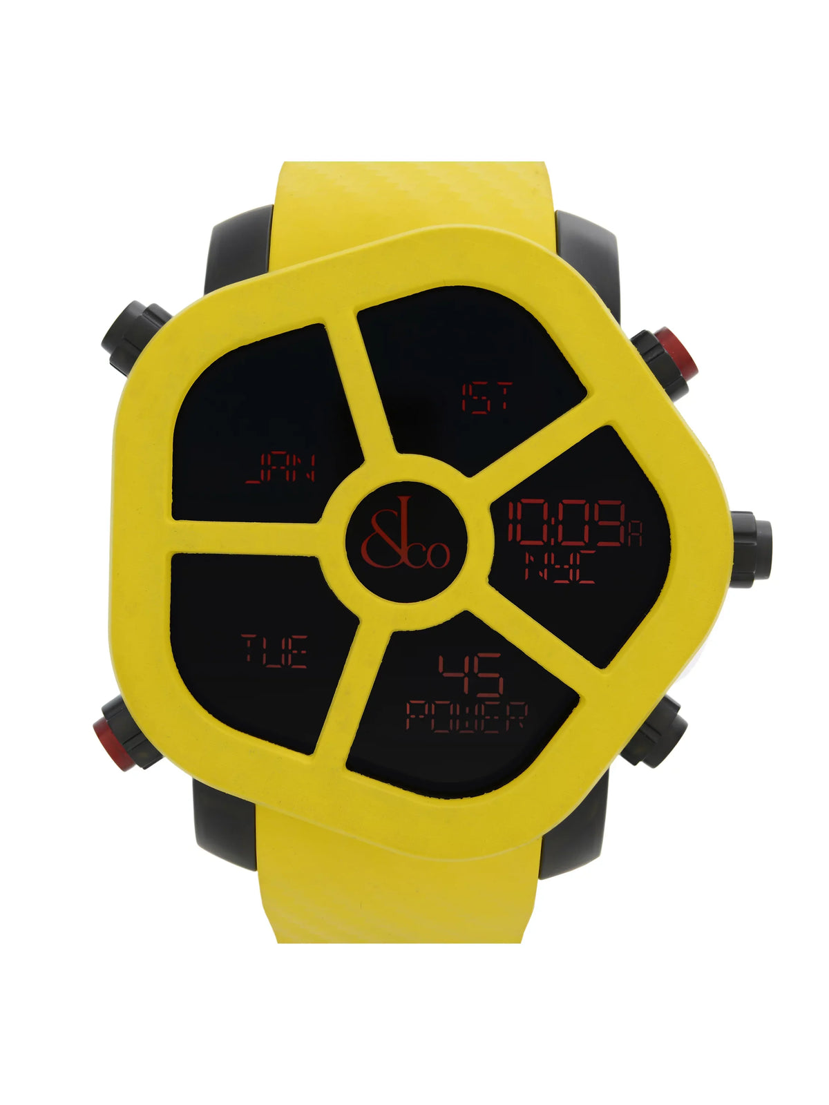 Jacob & Co. Ghost Steel Carbon Bezel Yellow Quartz Watch GH100.11.NS.PC.ANH4D