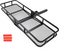 Kojem Hitch Cargo Carrier Rack 550lbs 60"x21"x6" for 2"x2" Hitch Receiver Van SUV Truck Trailer Folding Rear Luggage Basket Hitch Mount Cargo Rack