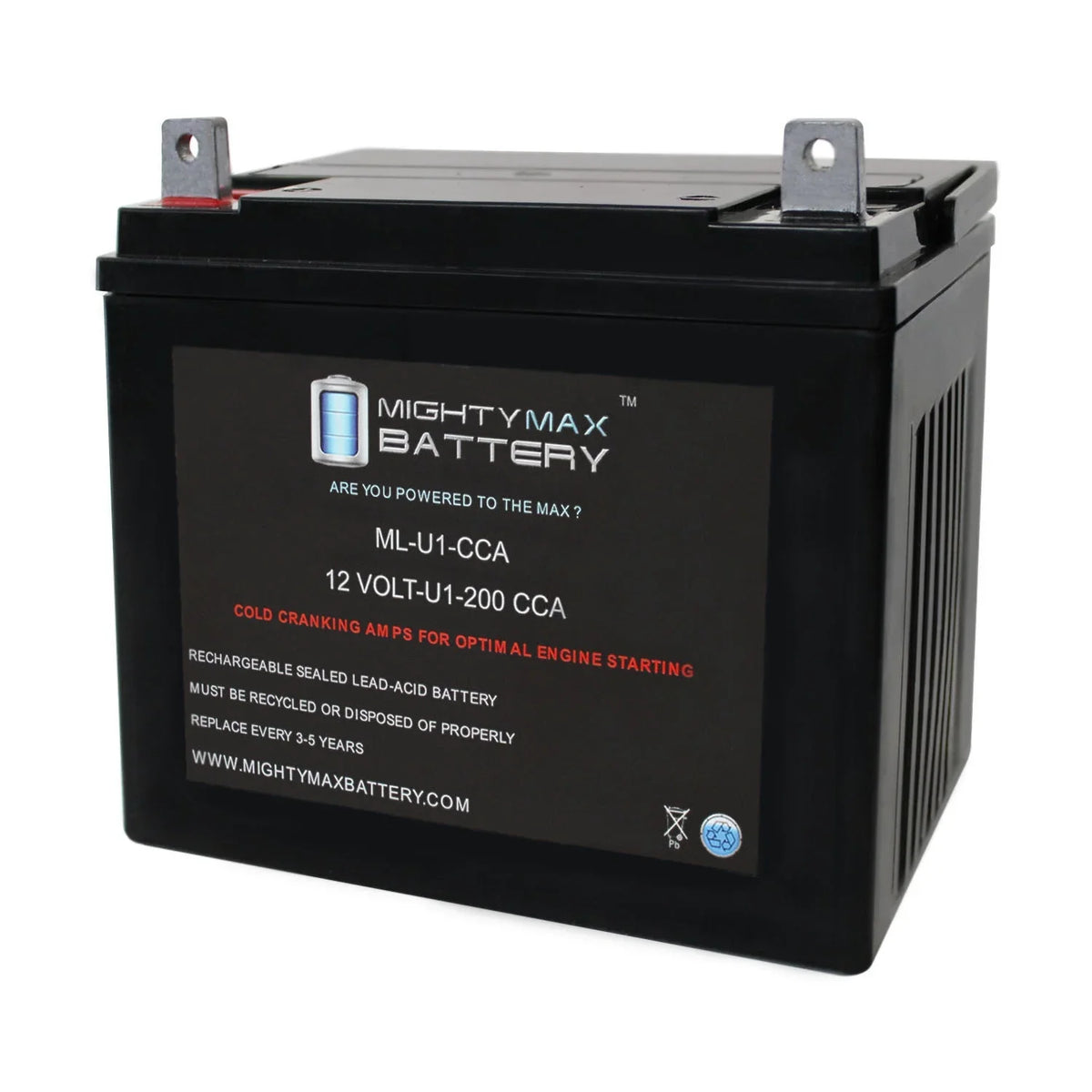 ML-U1 12V 200CCA Battery for Bobcat Textron BZT2000 Walk Behind Mower