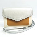 Pre-Owned Givenchy Duetto BB500VB01C Women's Leather Shoulder Bag Beige,Silver (Good)