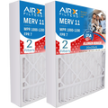 20x25x5 Air Filter MERV 11 Comparable to MPR 1000, MPR 1200 & FPR 7 Compatible with Goodman / Amana M8-1056 Premium USA Made 20x25x5 Furnace Filter MERV 11 - 2 pack by AIRX FILTERS WICKED CLEAN AIR.