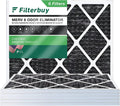 Filterbuy 18x24x1 MERV 8 Odor Eliminator Pleated HVAC AC Furnace Air Filters with Activated Carbon (6-Pack)