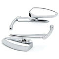 Krator Custom Rear View Mirrors Chrome Pair w/Adapters Compatible with Triumph Speedmaster Speed Master